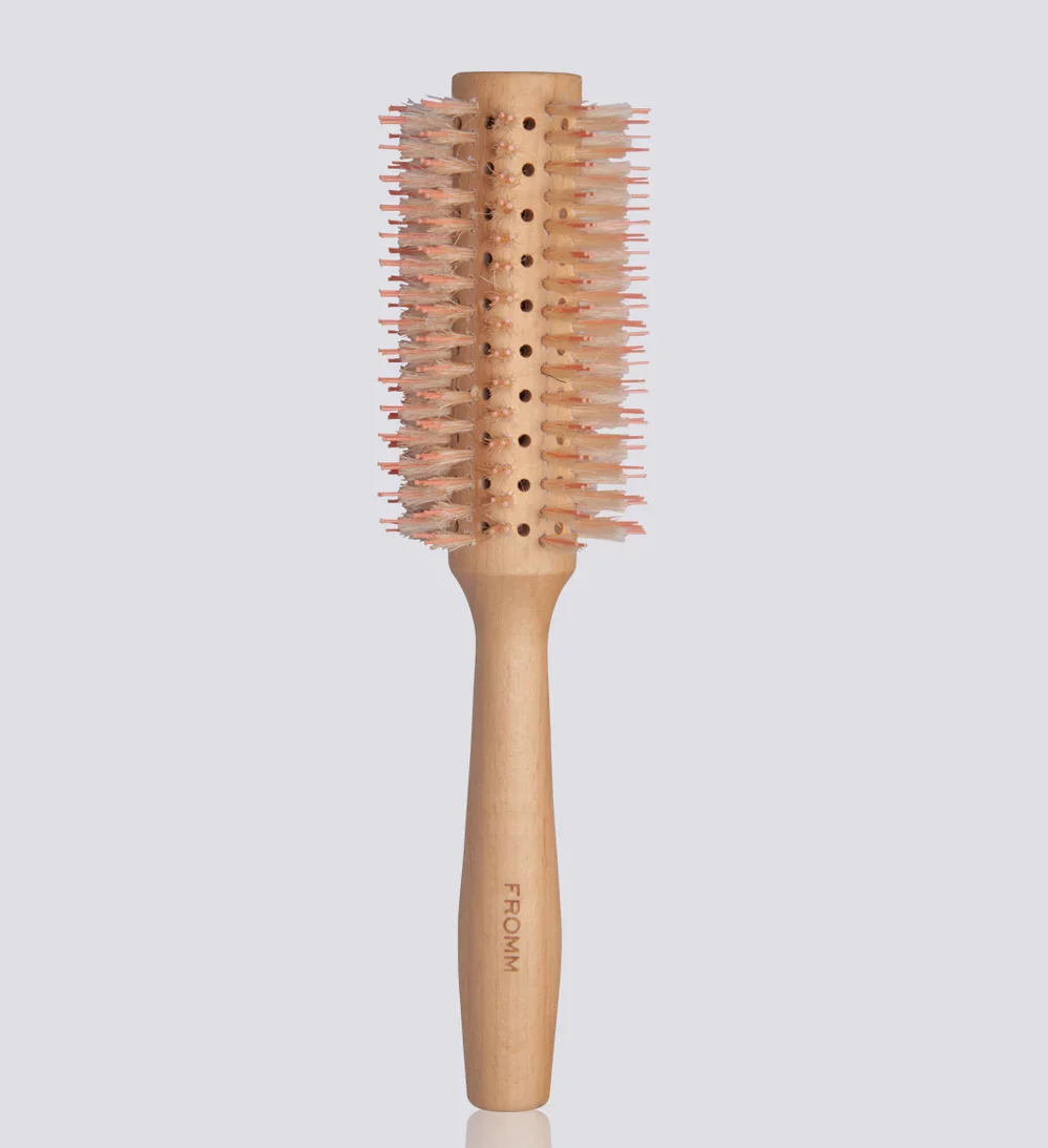 1-fromm-pro-F2073-mission-sleek-reflection_1000x1500-e1734700236576.webp FROMM Mission Sleek Round Wood Hair Brush 32 mm - Image 1