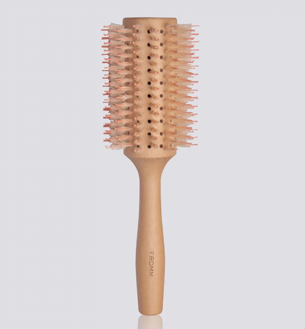 1-fromm-pro-F2074-mission-sleek-reflection_1000x1500-e1734700357450.webp FROMM Mission Sleek Round Wood Hair Brush 45 mm - Image 1