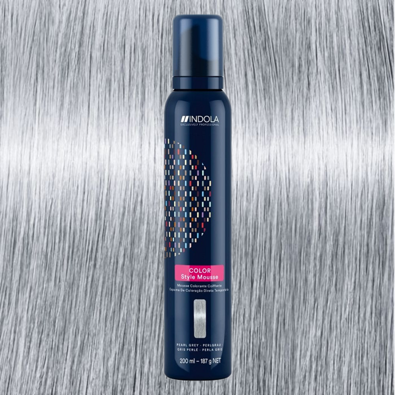 102093__27899.png INDOLA COLOR STYLE MOUSSE PEARL GREY 200 ML - Image 1