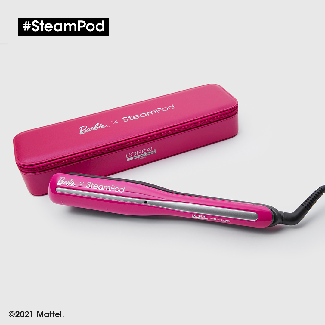256029852_2525216667612883_7431763257322743734_n.png LOREAL PROFESSIONEL BARBIE STEAMPOD 3.0 HAIR IRON - Image 1