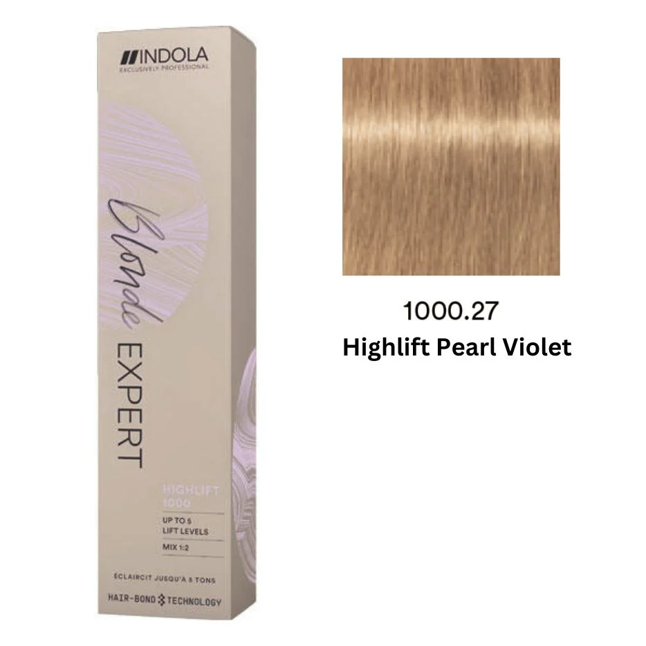 BE1000.27.webp INDOLA PERMANENT COLOR BLONDE EXPERT 1000.27 - HIGHLIFT BLONDE PEARL VIOLET 60 ML - Image 1