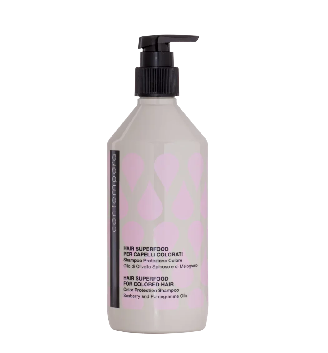 ContemporaShampooProtezioneColore500ml_BarexItaliana-e1759331360209.webp CONTEMPORA HAIR SUPERFOOD FOR COLORED HAIR – COLOR PROTECTION SHAMPOO 500 ML - Image 1
