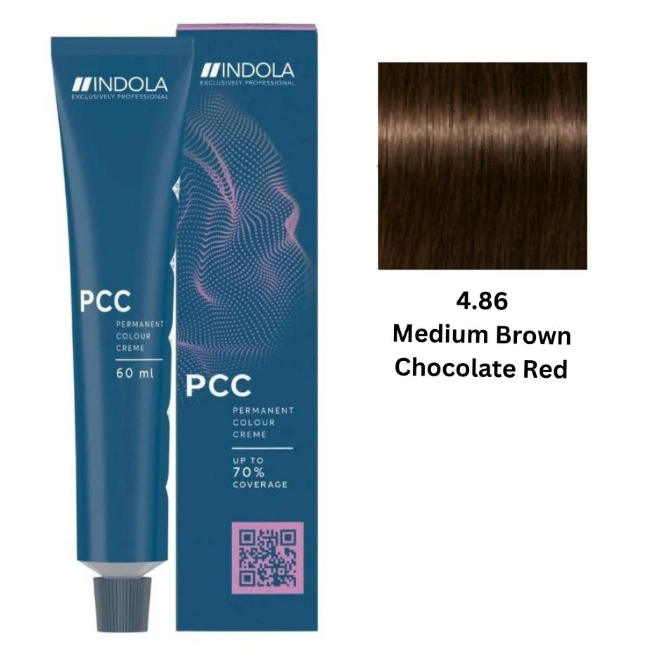 IND4.86.webp INDOLA PCC PERMANENT COLOR 4.86 - MEDIUM BROWN CHOCOLATE RED 60 ML - Image 1