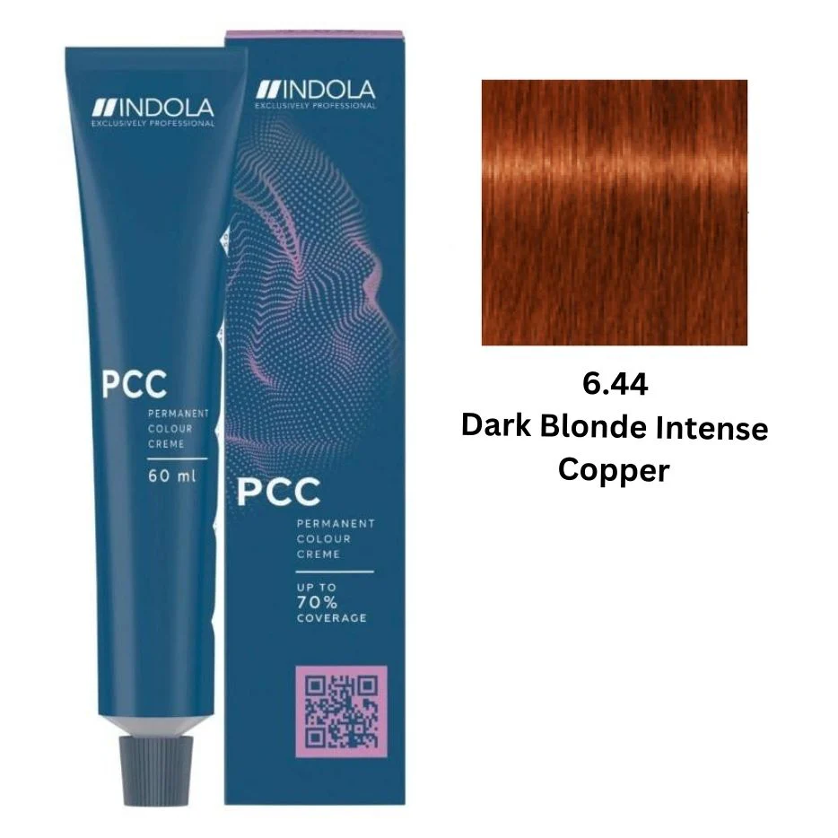 IND6.44.webp INDOLA PCC PERMANENT COLOR 6.44 - DARK BLONDE INTENSE COPPER 60 ML - Image 1