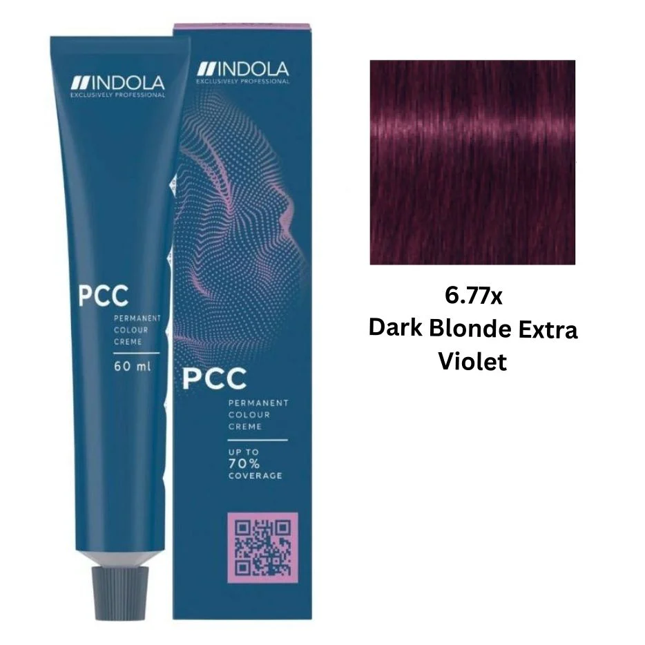 IND6.77x.webp INDOLA PCC PERMANENT COLOR 6.77x - DARK BLONDE EXTRA VIOLET 60 ML - Image 1