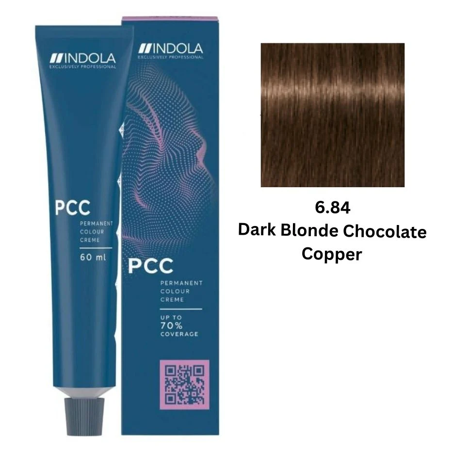 IND6.84.webp INDOLA PCC PERMANENT COLOR 6.84 - DARK BLONDE CHOCOLATE COPPER 60 ML - Image 1
