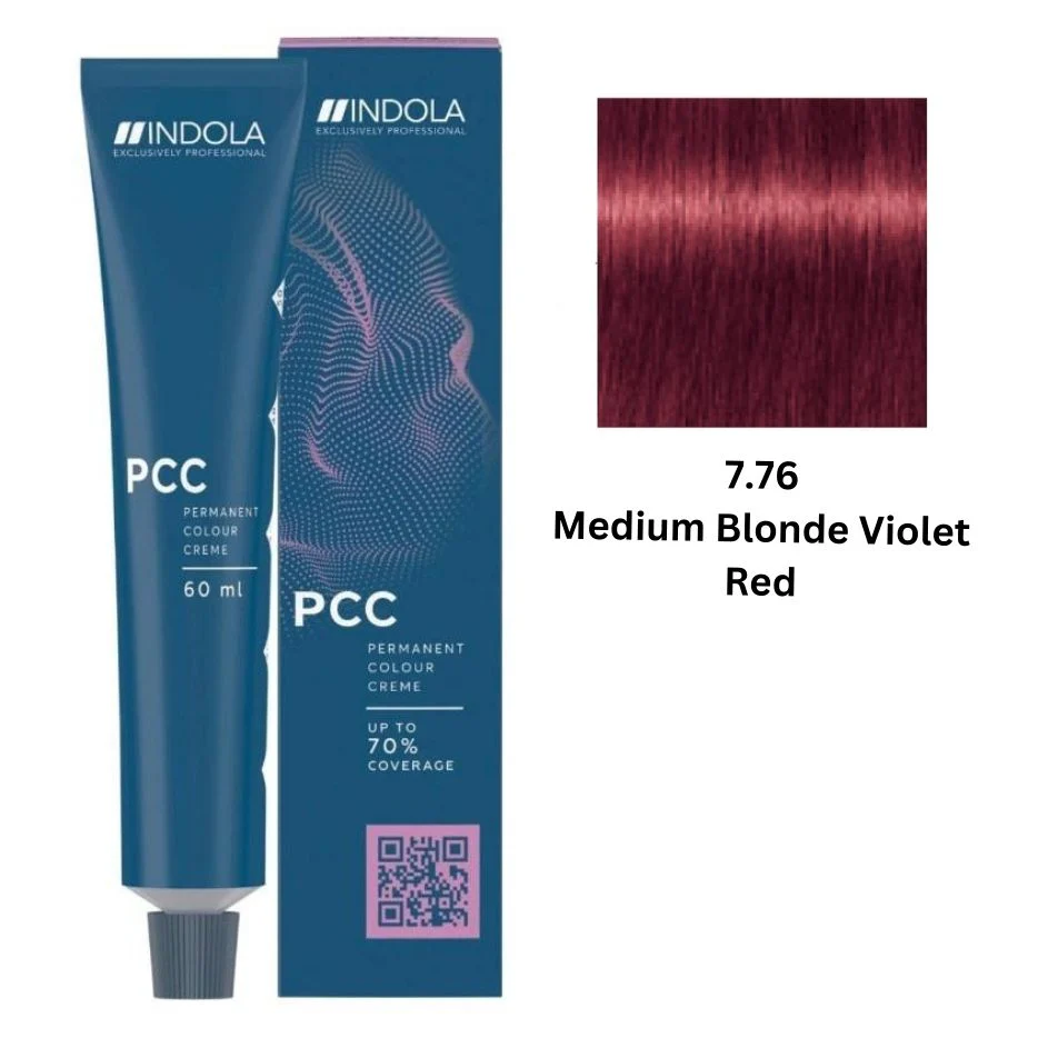 IND7.76.webp INDOLA PCC PERMANENT COLOR 7.76 - MEDIUM BLONDE VIOLET RED 60 ML - Image 1