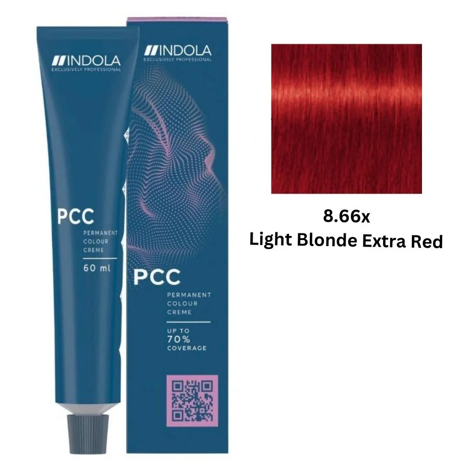 IND8.66x.webp INDOLA PCC PERMANENT COLOR 8.66x- LIGHT BLONDE EXTRA RED 60 ML - Image 1