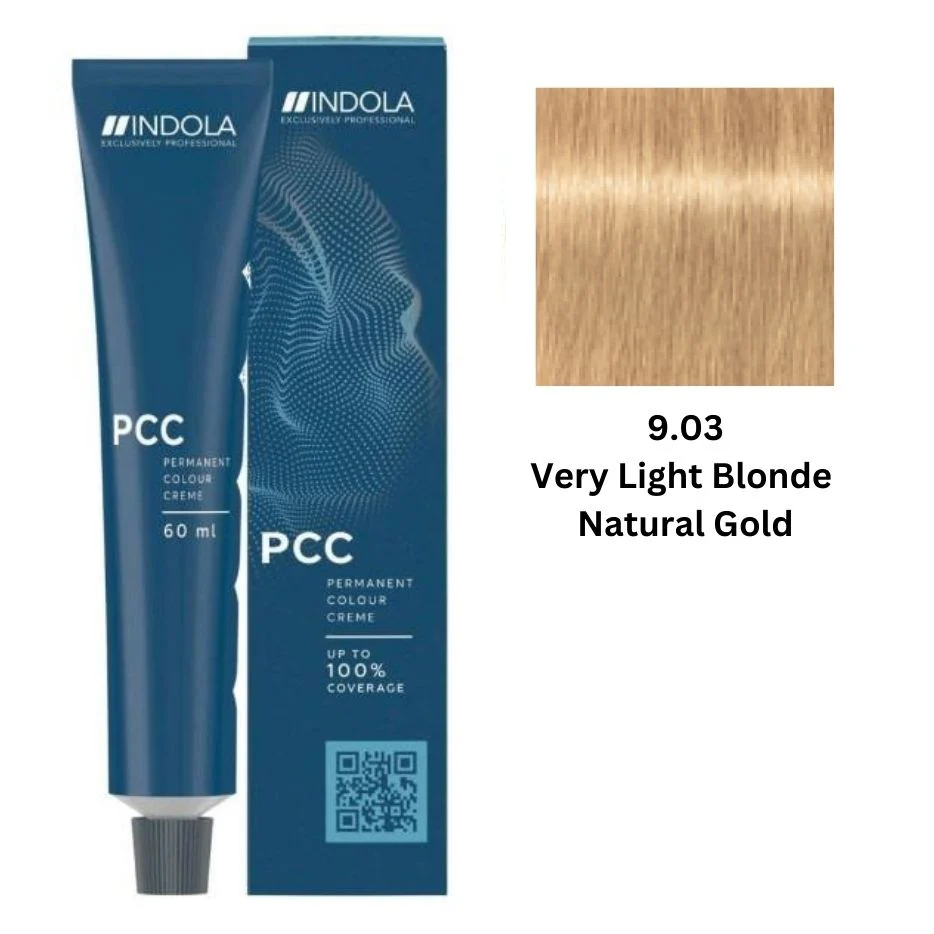 IND9.03.webp INDOLA PCC PERMANENT COLOR 9.03 - VERY LIGHT BLONDE NATURAL GOLD 60 ML - Image 1