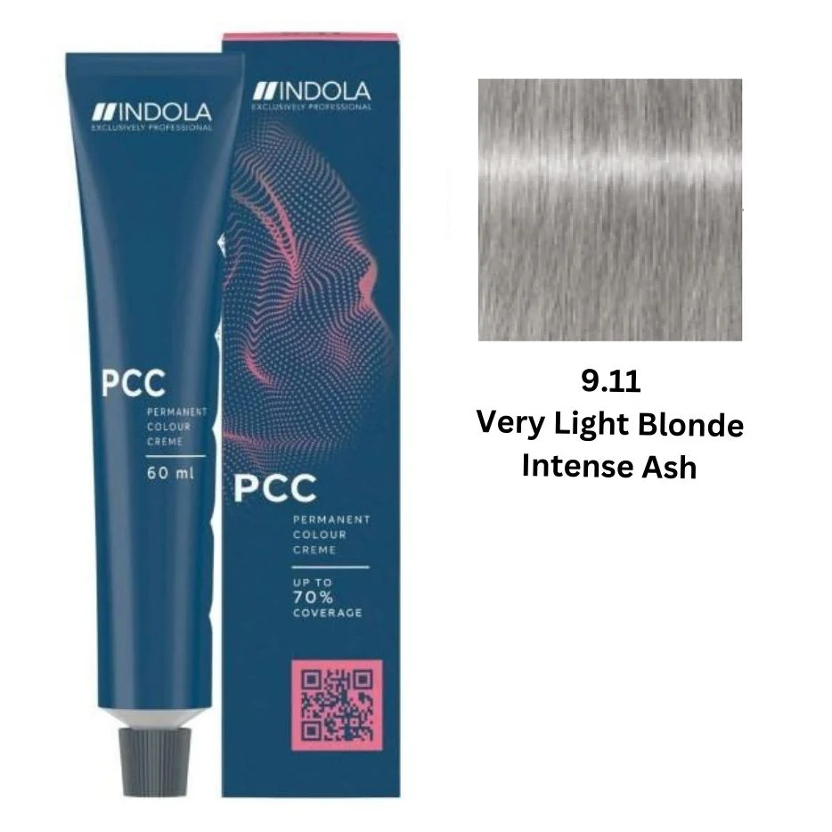 IND9.11.webp INDOLA PCC PERMANENT COLOR 9.11 - VERY LIGHT BLONDE INTENSE ASH 60 ML - Image 1