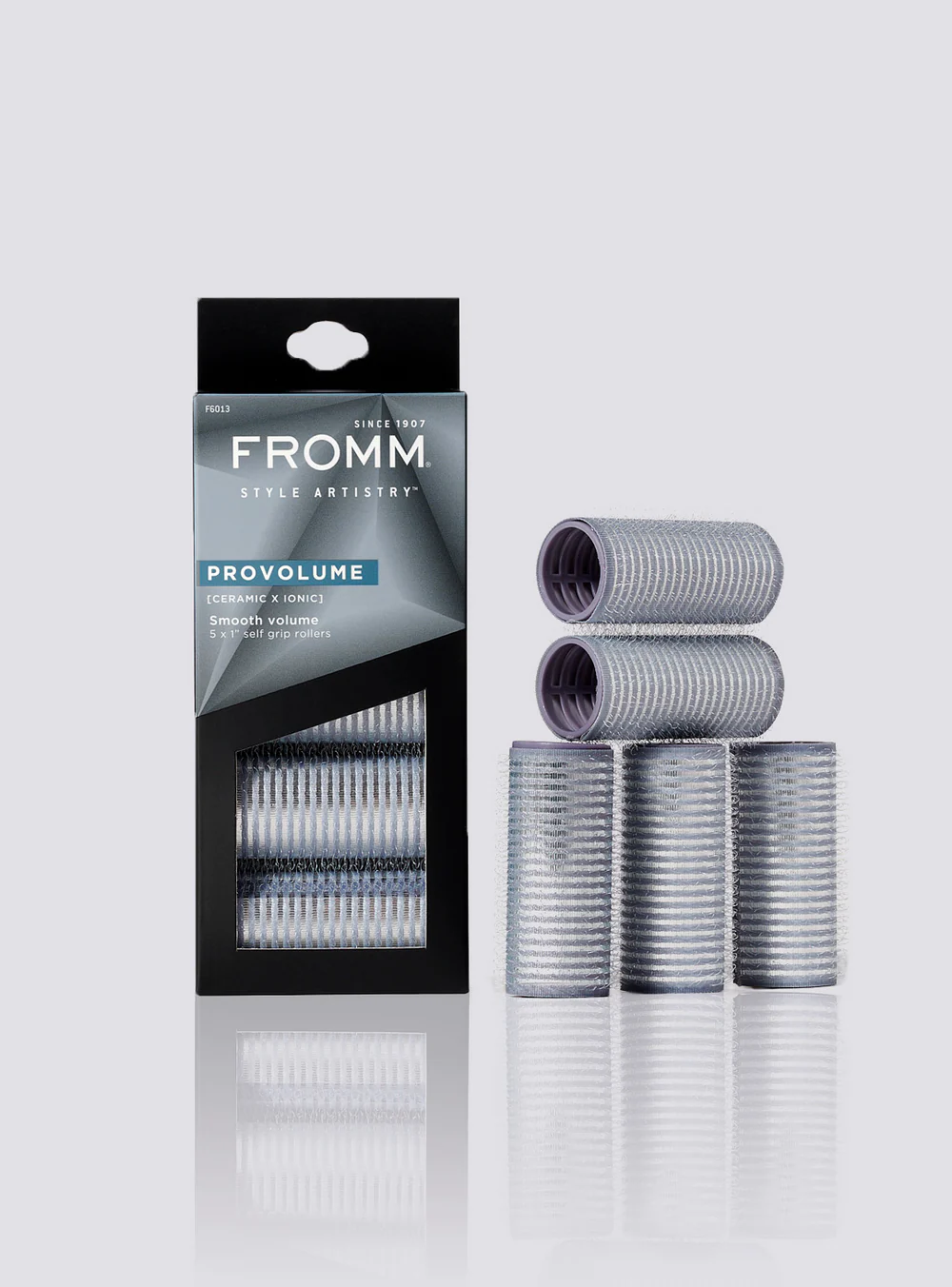 fromm-F6013-pro-volume-hair-rollers-reflection_485e9405-710d-40c1-9e13-b50cca261d33_1000x1500.webp FROMM PRO PRO VOLUME CERAMIC HAIR ROLLERS PACK 5 X 25mm - Image 1