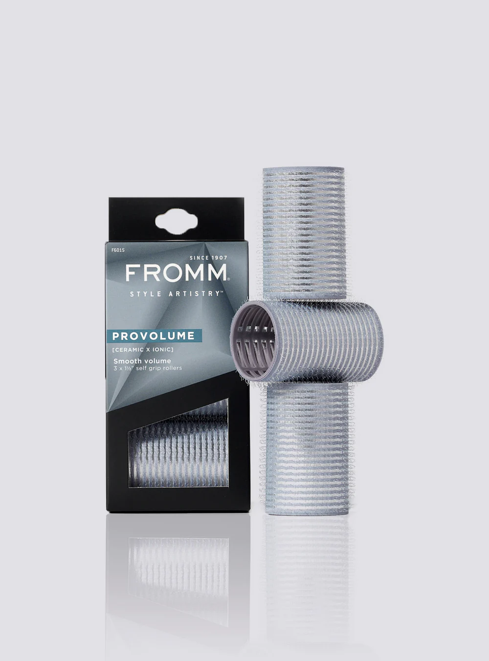 fromm-pro-volume-rollers-F6015-reflection_1000x1500-1.webp FROMM PRO PRO VOLUME CERAMIC HAIR ROLLERS PACK 3 X 38mm - Image 1