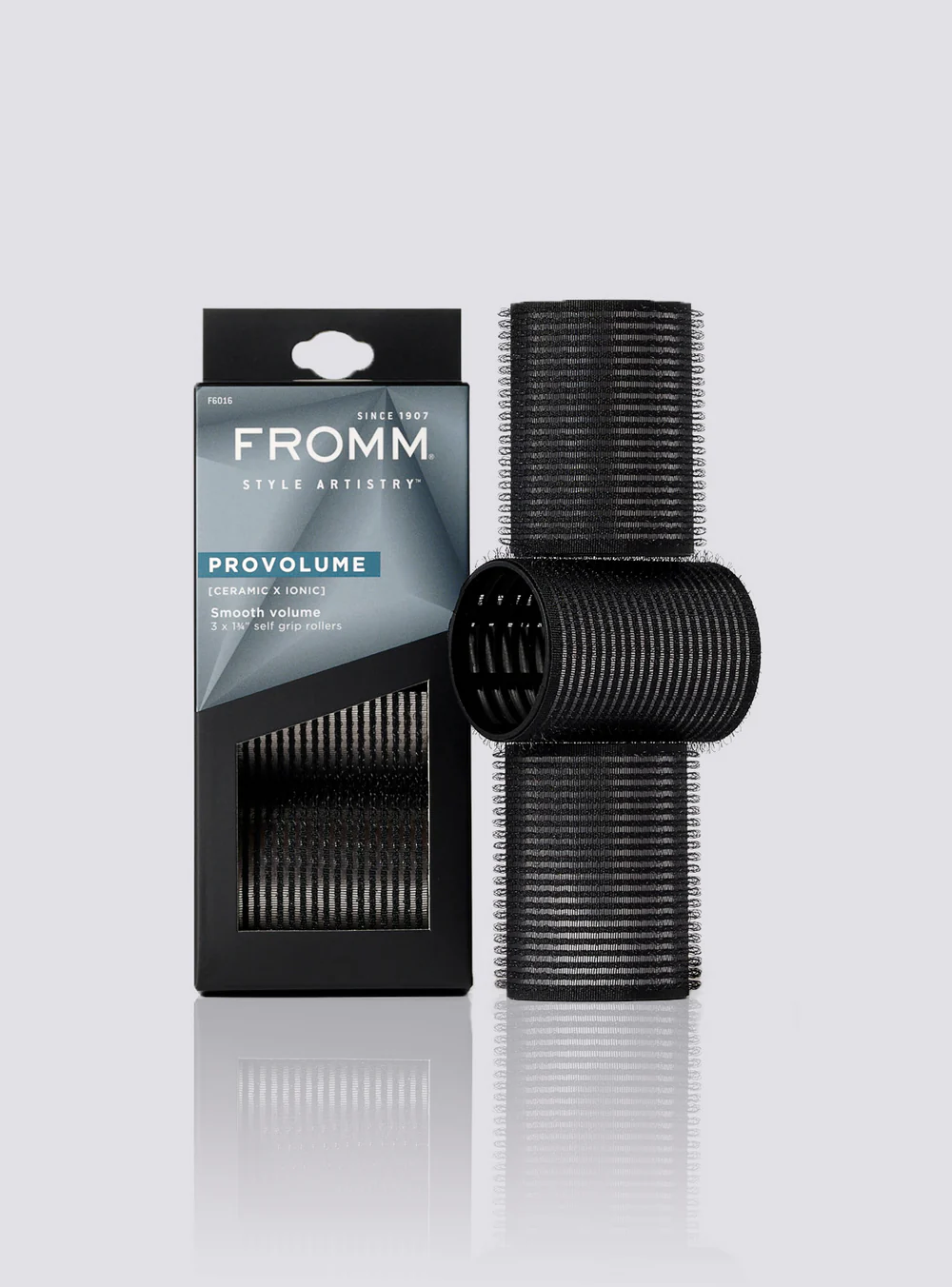 fromm-pro-volume-rollers-F6016-reflection_1000x1500-1.webp FROMM PRO PRO VOLUME CERAMIC HAIR ROLLERS PACK 3 X 45mm - Image 1