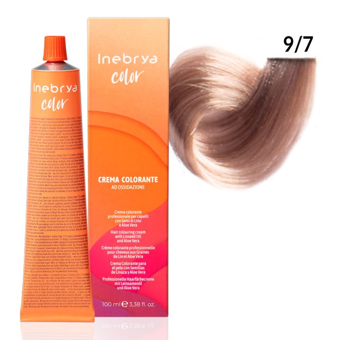 icc_9-7-1.jpg INEBRYA COLOR 9/7 - VERY LIGHT BLONDE BROWN (ASH ) 100 ML - Image 1