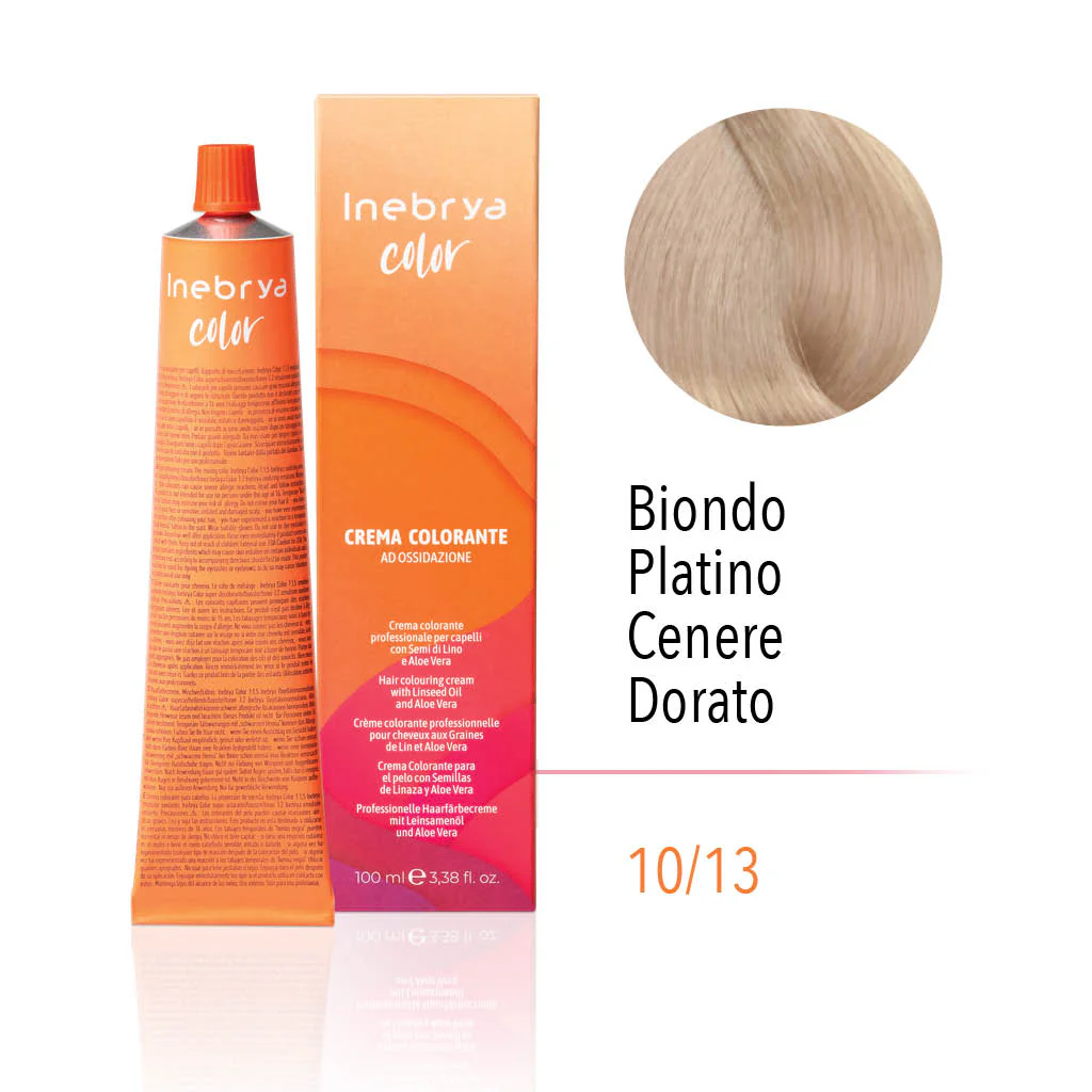 inebrya-10_13.webp INEBRYA COLOR 10/13 - BLONDE PLATINUM ASH GOLDEN 100 ML - Image 1