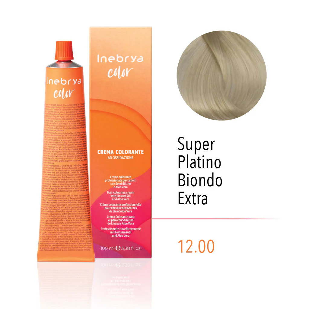 inebrya-12.00.webp INEBRYA COLOR 12/00 - SUPERLIGHT PLATINUM BLONDE EXTRA 100 ML - Image 1