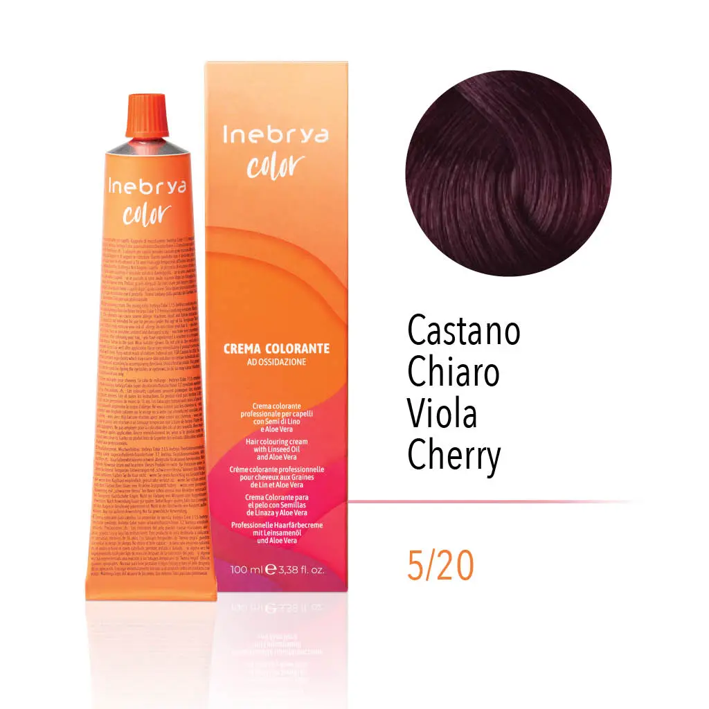 inebrya-5.20.webp INEBRYA COLOR 5/20 - VIOLET CHERRY LIGHT BROWN 100 ML - Image 1