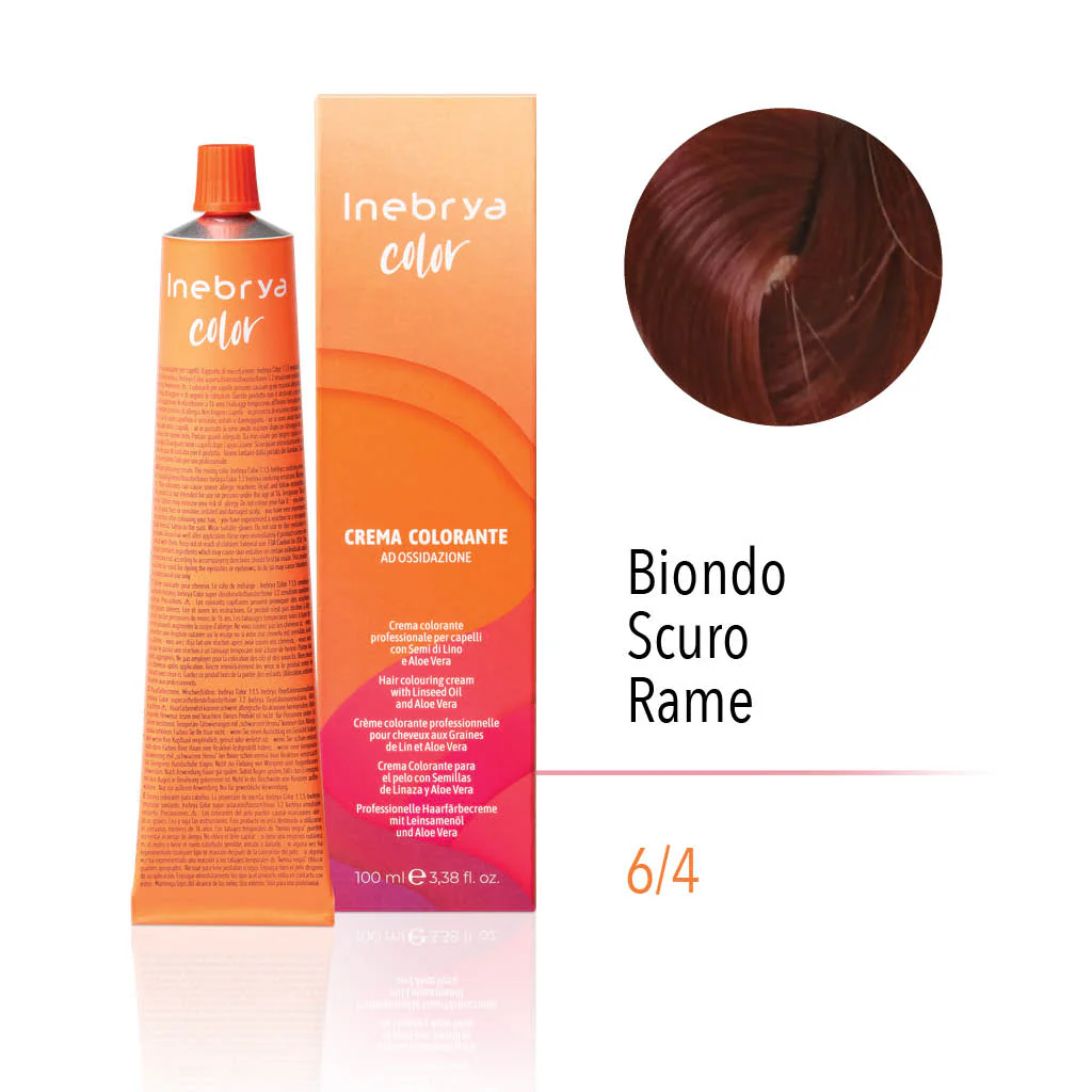 inebrya-6.4.webp INEBRYA COLOR 6/4 - DARK BLONDE COPPER 100 ML - Image 1