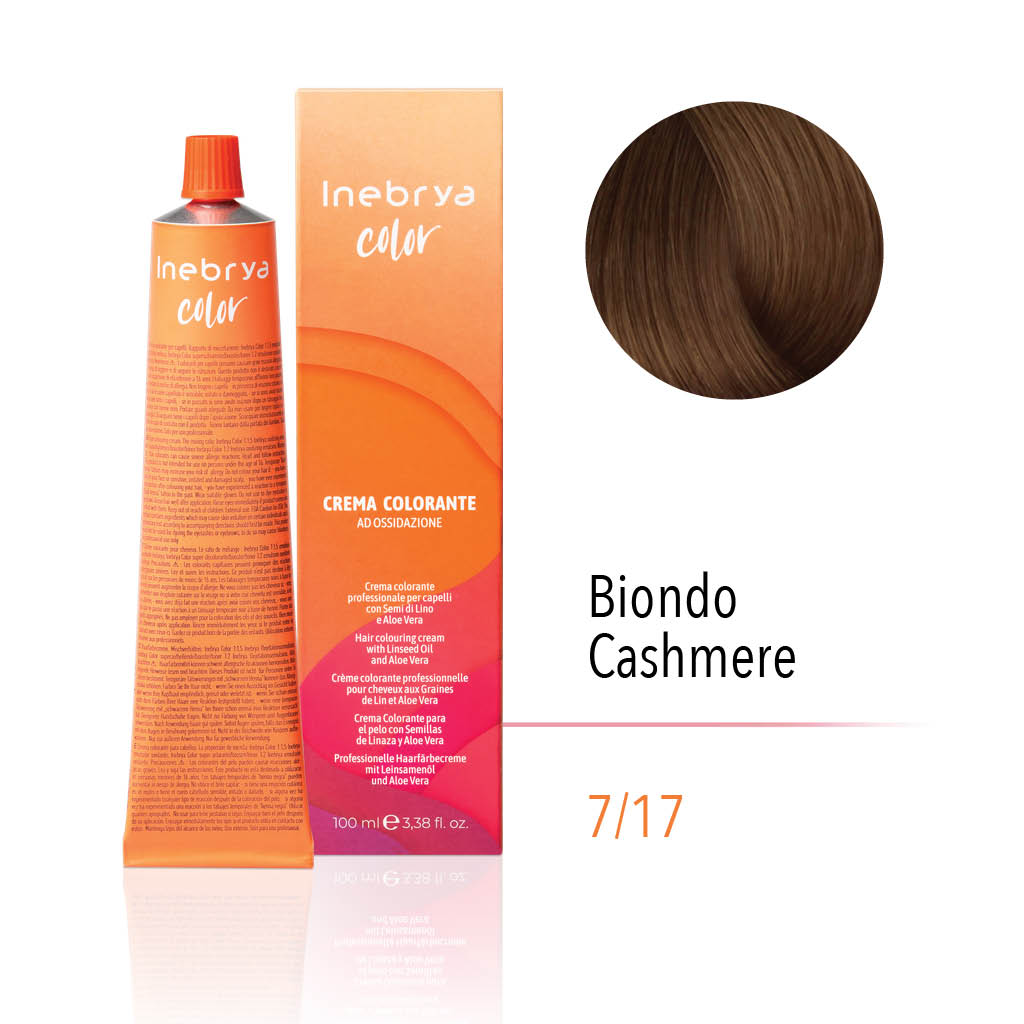 inebrya-7.17.jpg INEBRYA COLOR 7/17 - CASHMERE BLONDE 100 ML - Image 1