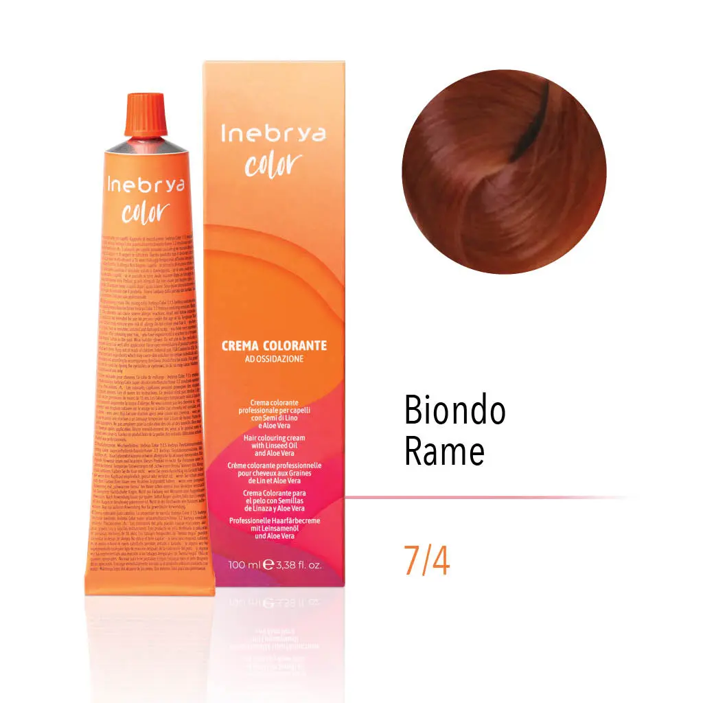 inebrya-7.4.webp INEBRYA COLOR 7/4 - BLONDE COPPER 100 ML - Image 1