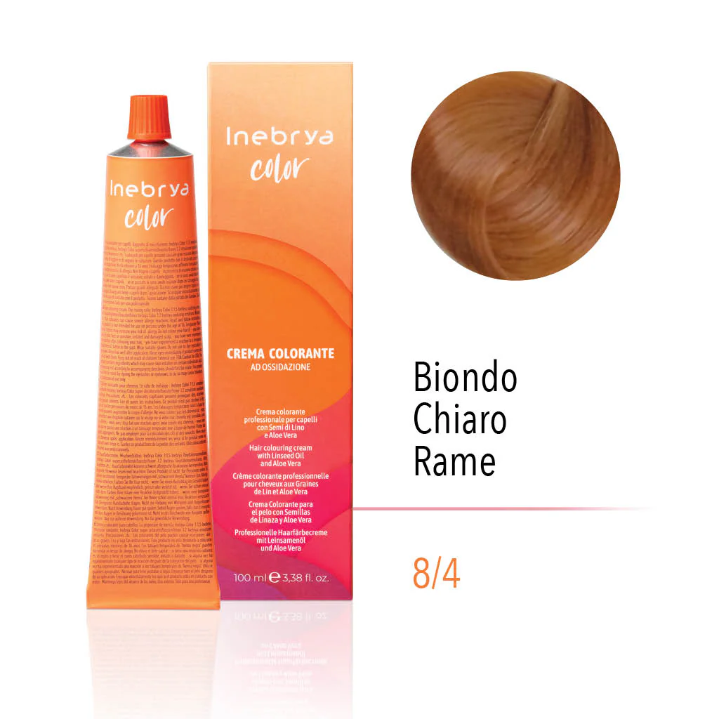 inebrya-8.4.webp INEBRYA COLOR 8/4 - LIGHT BLONDE COPPER 100 ML - Image 1