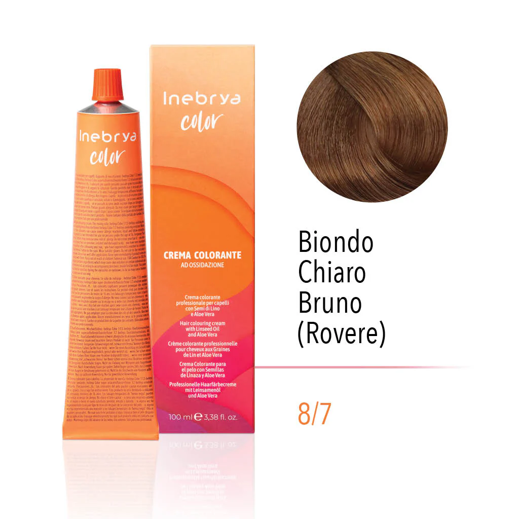 inebrya-8.7.webp INEBRYA COLOR 8/7 - LIGHT BLONDE BROWN (OAK ) 100 ML - Image 1