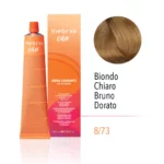 INEBRYA COLOR  8/73 -LIGHT BLONDE BROWN GOLDEN  100 ML