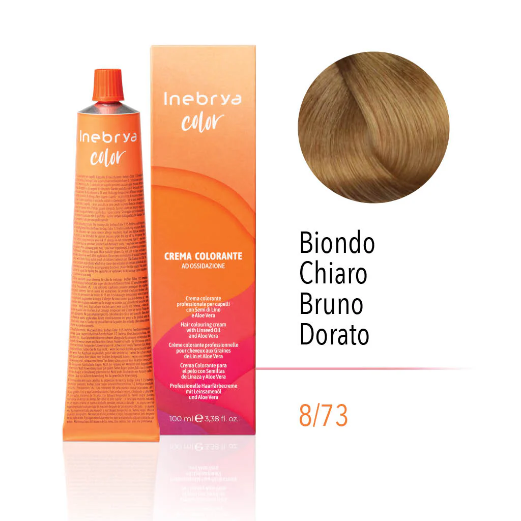 inebrya-8.73.webp INEBRYA COLOR 8/73 -LIGHT BLONDE BROWN GOLDEN 100 ML - Image 1