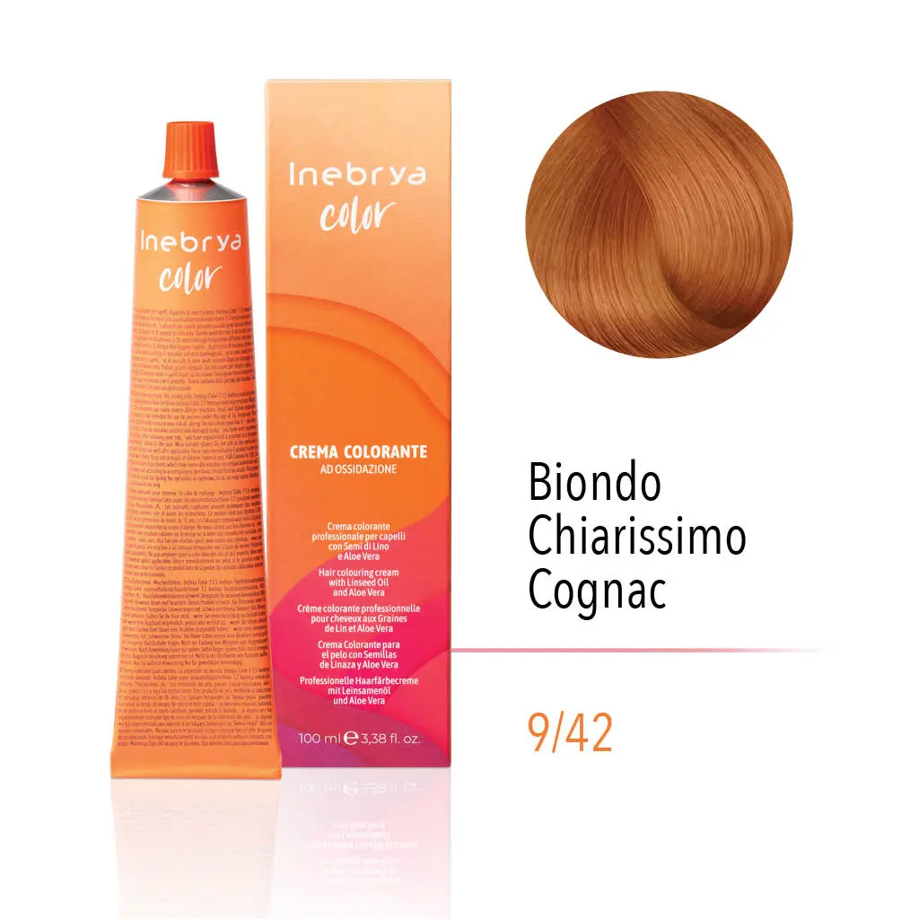 inebrya-9.42.webp INEBRYA COLOR 9/42 - VERY LIGHT BLONDE GOGNAG 100 ML - Image 1