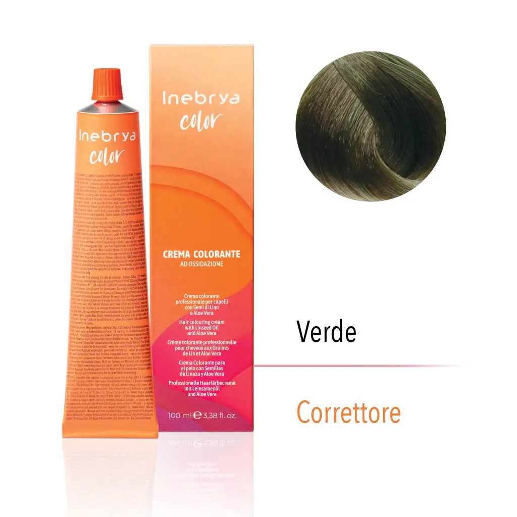 verde.webp INEBRYA COLOR CORRECTOR VERDE 100 ML - Image 1