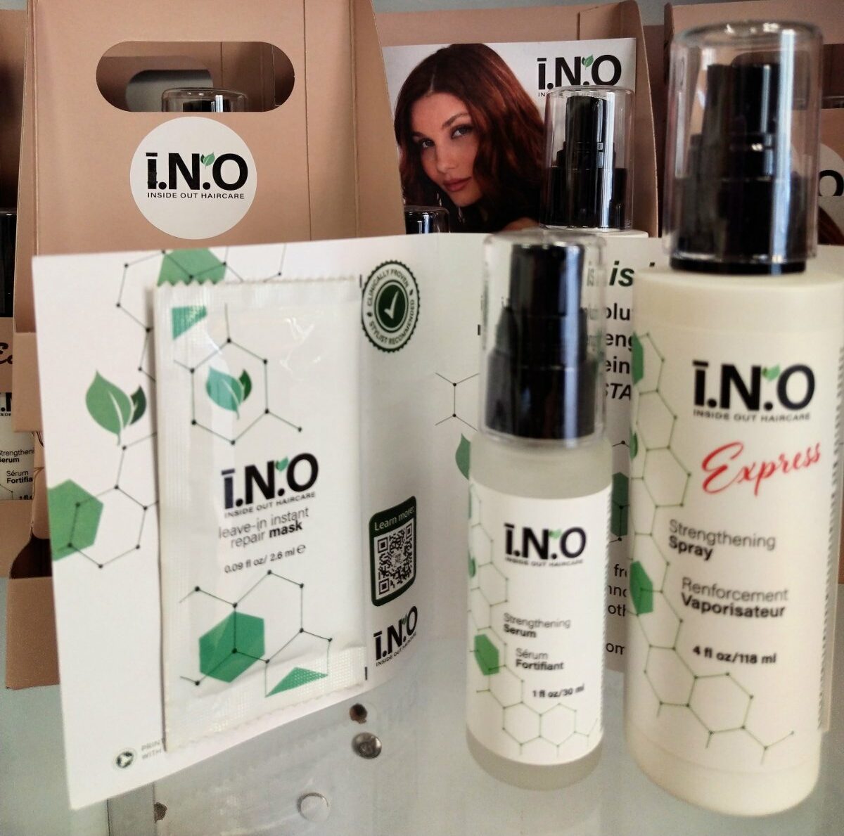 viber_image_2024-10-30_15-27-18-745-e1730300139526.jpg I.N.O INSTANT HAIR REPAIR SET SPRAY 118 ML + SERUM 30 ML + MINI MASK 3 ML - Image 1